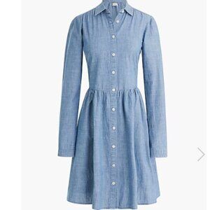 J. Crew Denim Blue Shirtdress NWT
